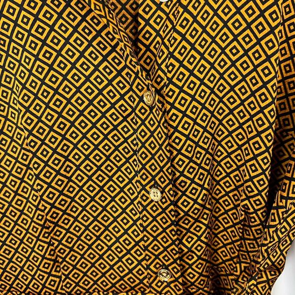 Michael Kors NWOT Button-Down Tie Dress Size Small in Marigold - Picture 9 of 11